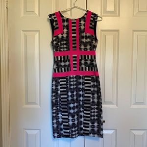 Fitted dress from BCBG with neon piping.
